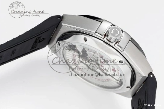 0422 GoAnywhere Constellation Black Ceramic SS 8F 1:1 Best Edition White Textured Dial on Black Gummy Strap A 7803